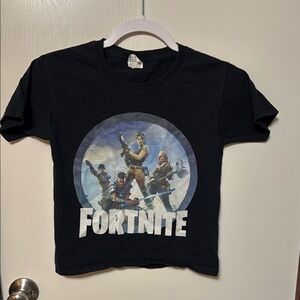 Fruit Of The Loom Boy’s Black Fortnite Graphic T-Shirt Size S